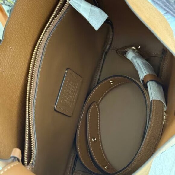 Coach Tan Suede Shoulder Bag - Picture 7 of 7